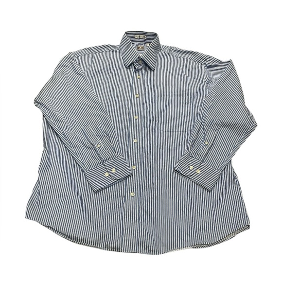 Peter Millar Men’s Casual Button Down Long Sleeve Shirt Size 16.5R Blue/White - Picture 1 of 7